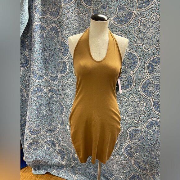 Halter rib Sleeveless mini dress - Picture 4 of 13